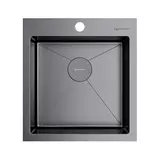 Кухонная мойка Omoikiri Akisame 46-GM (4973095) вороненая сталь