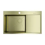 Кухонная мойка Omoikiri Akisame 86-LG-L Side (4997045) светлое золото