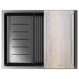 Кухонная мойка Paulmark Next-multi sink 58 UNI (580*450) Вороненая сталь GM