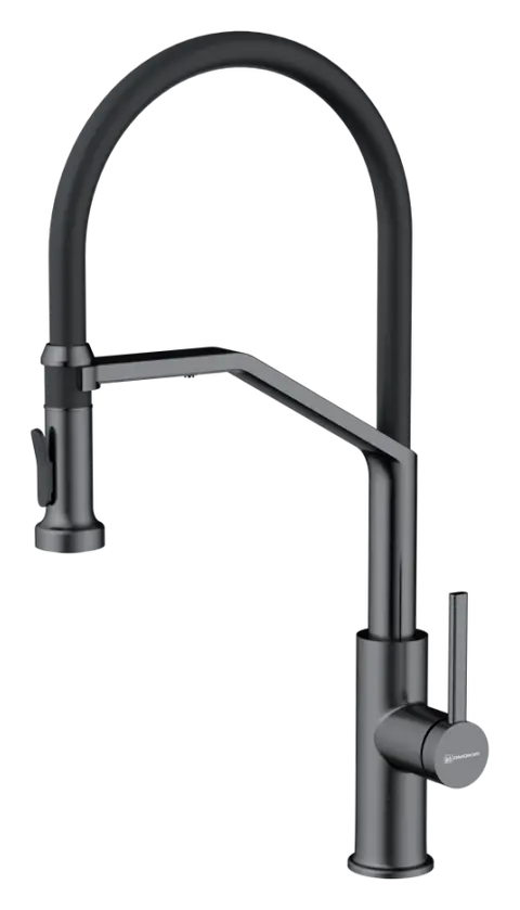 Смеситель Omoikiri Makkari 2 Plus-SB-GM-BL (4994497) Вороненая сталь/Черный