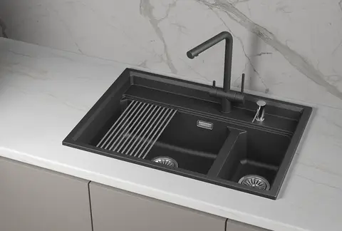 Кухонная мойка Granula KS-7302i (730*510) Шварц